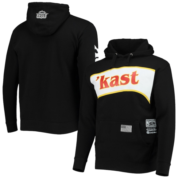 Men's Atlanta Hawks Mitchell & Ness Black Outkast X BR Remix Pullover Hoodie 4XL - Picture 5 of 7